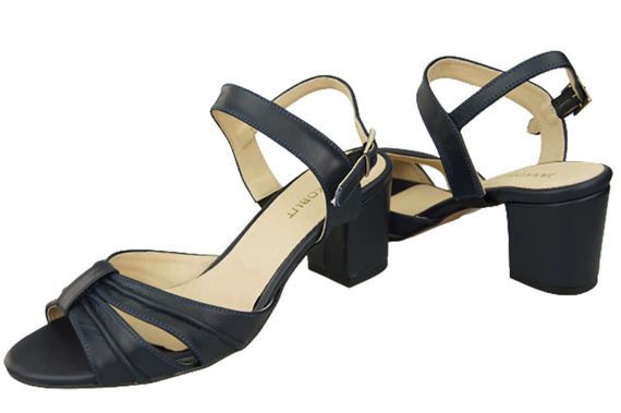 Damenschuhe Sandalen Marineblau Naturleder 168 ElitaBut