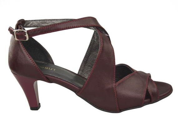 Damenschuhe Burgunderrote Sandalen, Naturleder 130 ElitaBut