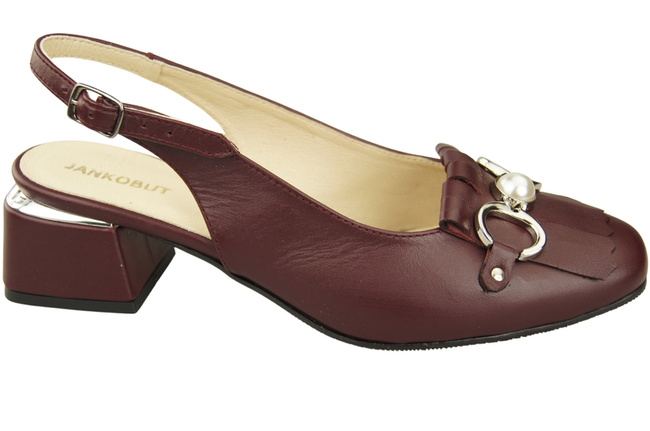 Damenschuhe Burgund Sandalen mit Fransen verziert Naturleder 208 ElitaBut