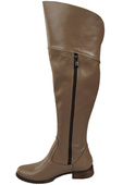 Schuhe Damenstiefel Stiefel Overknee-Stiefel, Naturleder, Cappuccino, Dunkel 638 ElitaBut