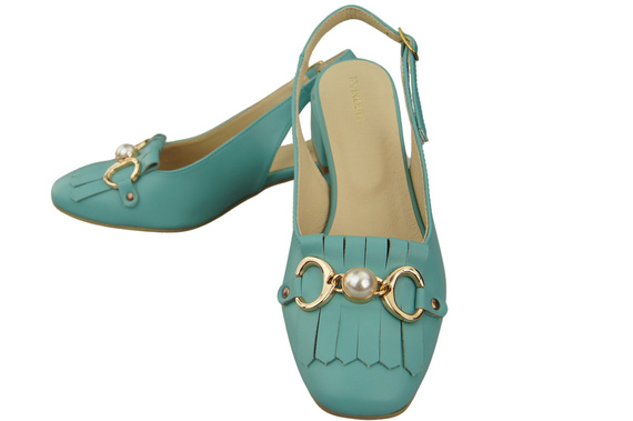 Damenschuhe Türkis Sandalen mit Fransen verziert Naturleder 208 ElitaBut