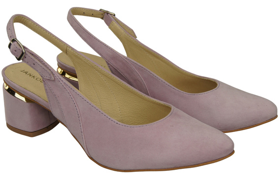 Damensandalen aus natürlichem Wildleder Helllila Eleganz und Komfort 196 von ElitaBut