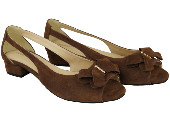 Schuhe Damensandalen Braunes natürliches Wildleder 994 Kombination aus Stil und Komfort ElitaBut