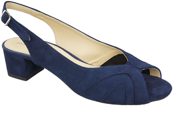Damenschuhe Sandalen, natürliches Wildleder, Marineblau 991 ElitaBut