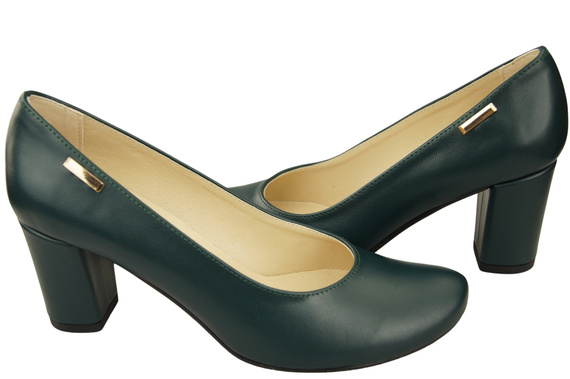 Klassische Damen Malachit Leder Mandel Nase Pumps 201 ElitaBut