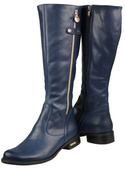 Damenstiefel, Stiefel, Naturleder, Marineblau 884b ElitaBut