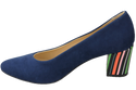 Damenschuhe Pumps Marineblaues natürliches Wildleder mit dekorativem Absatz 158 von ElitaBut