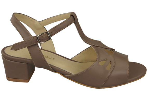 Damenschuhe Cappuccino Sandalen Naturleder 169 ElitaBut