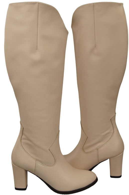 Stilvolle Damen Puderrosa Stiletto Stiefel Naturleder 211 ElitaBut