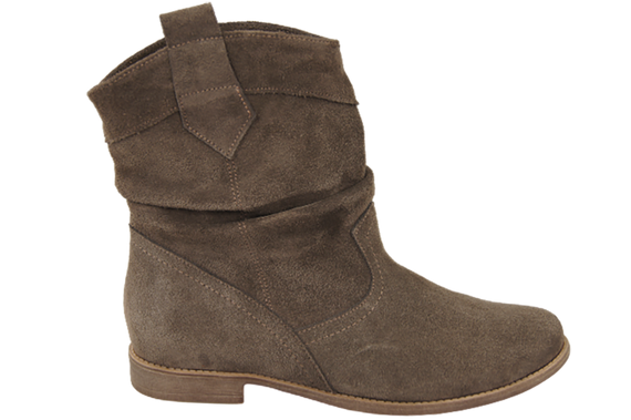 Schuhe Damen Stiefeletten Winter Naturveloursleder Braun 117 Von ElitaBut