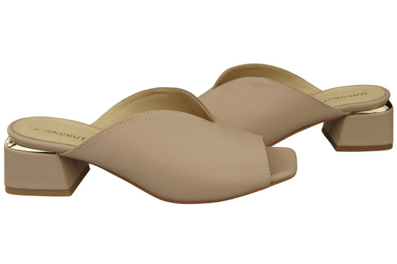 Damen Schuhe Absätze Flip Flops Cappuccino Blass Naturleder 210 ElitaBut