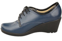 Damenschuhe mit Keilabsatz, Naturleder, Marineblau 181 ElitaBut