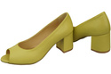 Damenschuhe PEEP TOE Lemon Pumps Naturleder mit beschichtetem Absatz 192 ElitaBut