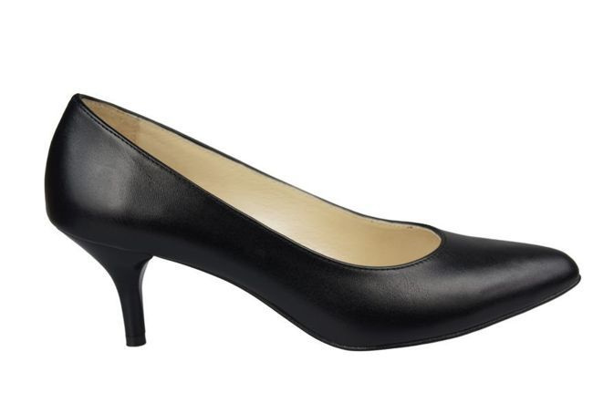 Damenschuhe Pumps, Naturleder, Schwarz 825 ElitaBut