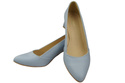 Damen Pumps Hellblau Echtleder Spitz Zehen Absatz ElitaBut 221