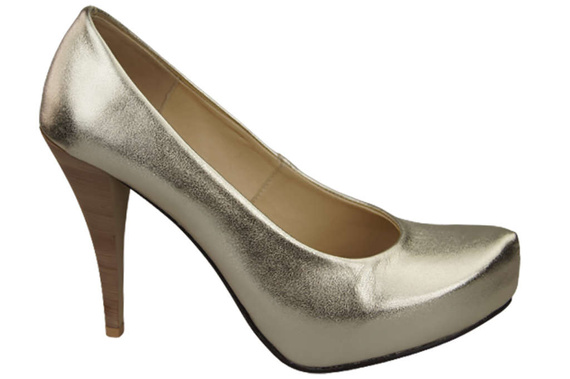 Damenschuhe Pumps Naturleder Gold 644 ElitaBut