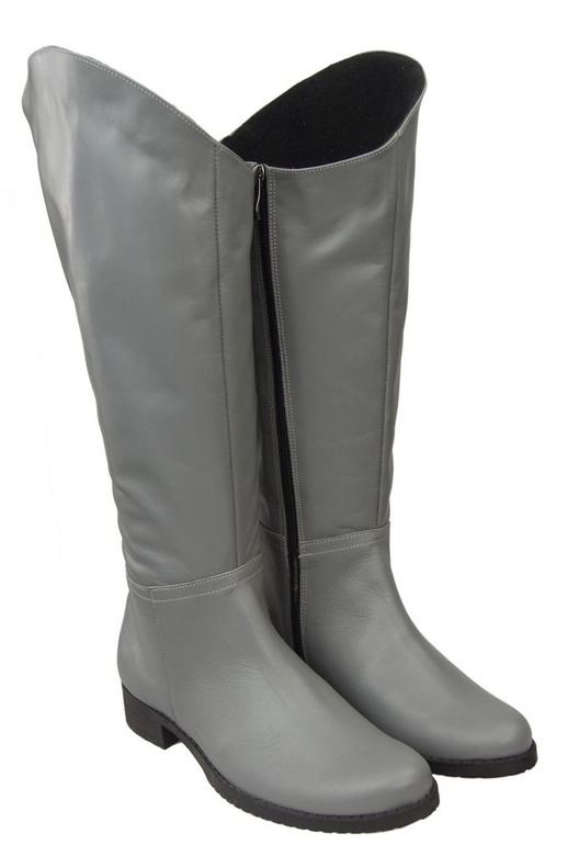 Schuhe Damenstiefel Stiefel, Naturleder 124 Grau ElitaBut