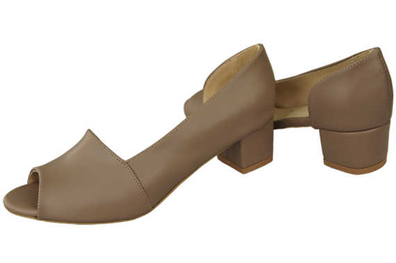 Damenschuhe Cappuccino Sandalen Naturleder 147 ElitaBut