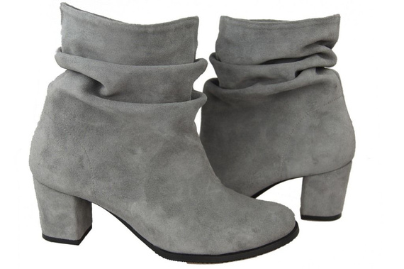 Damenschuhe Stiefeletten, Naturleder, Grau 986 ElitaBut