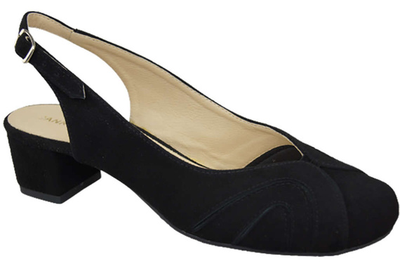 Damenschuhe Sandalen, Naturleder, Wildleder, Schwarz 842 von ElitaBut