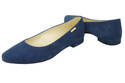 Damenschuhe Ballerinas Marineblau, Naturleder, Wildleder 131 ElitaBut