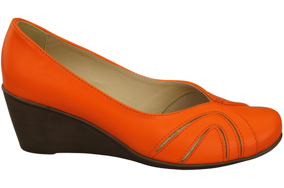 Damen Schwarz Naturleder Gestiefelte Orange 828 ElitaBut