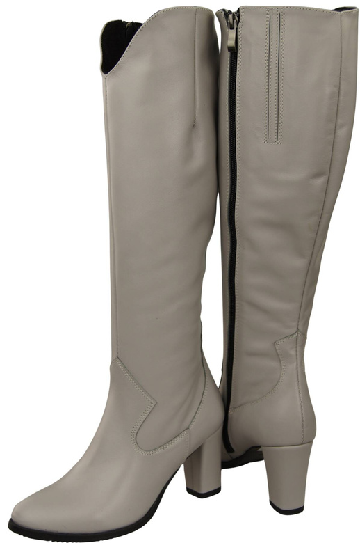 Stilvolle Damen Helle Esche Stiletto Stiefel Naturleder 211 ElitaBut