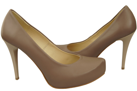 Damen Footwear Cappuccino Dunkel Stiletto Pumps Naturleder 205 ElitaBut