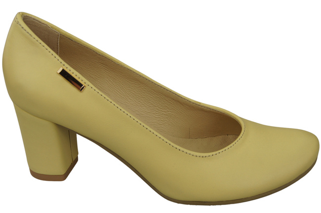 Klassische Damen Banane Leder Mandel Nase Pumps 201 ElitaBut