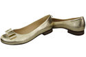 Damen Ballerinas Naturleder Gold 702 ElitaBut