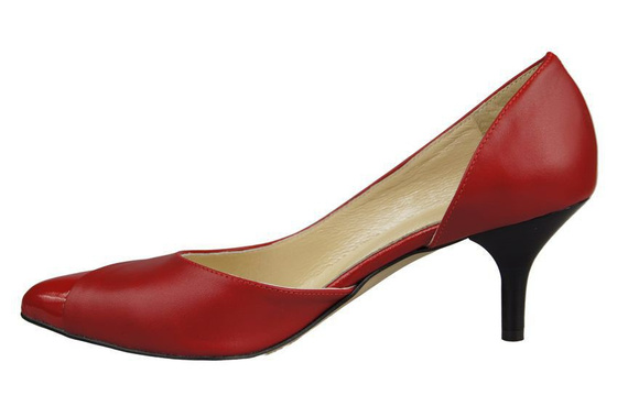 Damenschuhe Pumps, Naturleder, Rot 898 ElitaBut