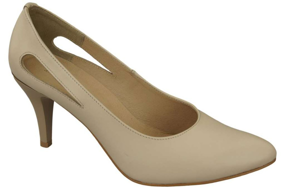 Damenschuhe Beige Pumps, Naturleder 166 ElitaBut