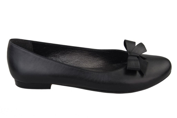 Damen Ballerinas Schwarz, Naturleder 998 ElitaBut