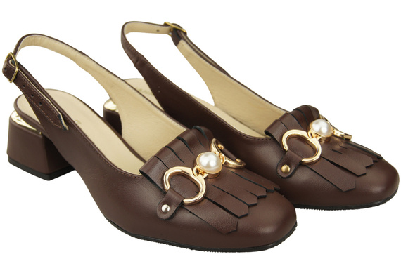 Damenschuhe Schokolade Sandalen mit Fransen verziert Naturleder 208 ElitaBut