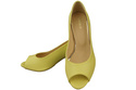 Damenschuhe PEEP TOE Lemon Pumps Naturleder mit beschichtetem Absatz 192 ElitaBut