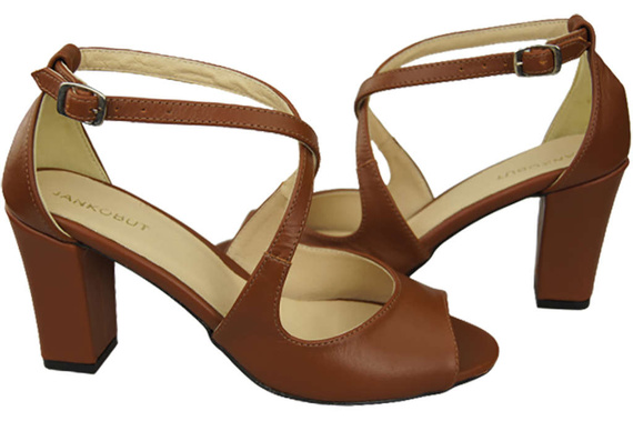 Damenschuhe Braune Sandalen, Naturleder 186 ElitaBut