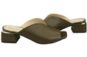 Damen Schuhe Absätze Flip Flops Olive Naturleder 210 ElitaBut