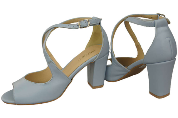 Damenschuhe Sandalen Hellblau Naturleder 186 ElitaBut