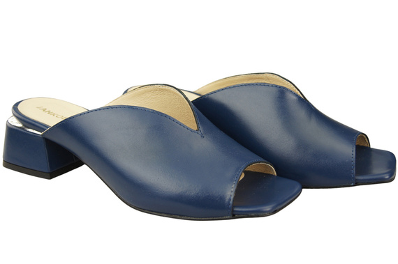 Damen Schuhe Absätze Flip Flops Marineblau Naturleder 210 ElitaBut