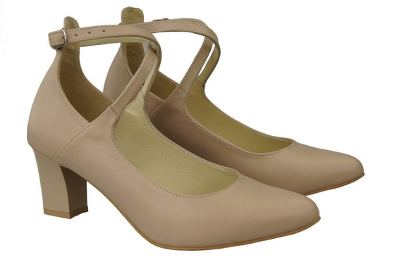 Damenschuhe Cappuccino-Pumps Naturleder 118 ElitaBut