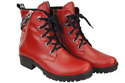 Schuhe Damen-Stiefeletten mit der Aufschrift NICE, Naturleder Rot 173 L ElitaBut
