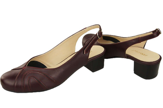 Damenschuhe Sandalen, Naturleder, Burgund 842 ElitaBut