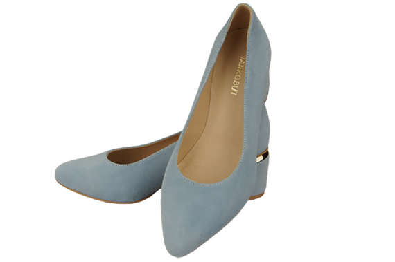 Damenschuhe Pumps Blau Natürliches Wildleder 143 Von ElitaBut