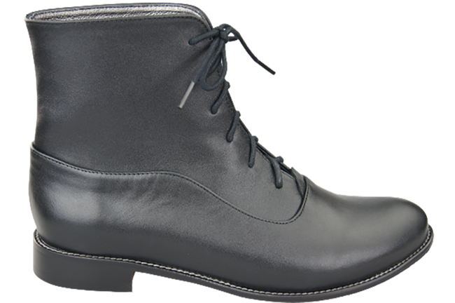 Damenstiefel Frühling/Herbst, Naturleder, Schwarz, 155 L, ElitaBut