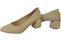 Damenschuhe Pumps Beige Natürliches Wildleder 143 Von ElitaBut