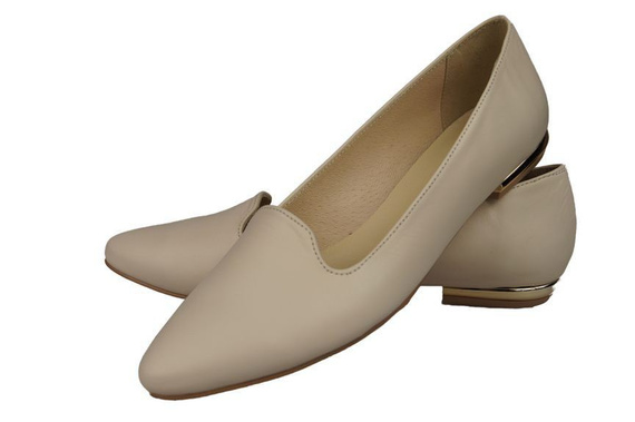 Damen Ballerinas Lords, Naturleder, Beige 914 ElitaBut