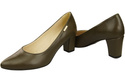 Klassische Glatt Damen Olive Naturleder Schuhe 213 ElitaBut