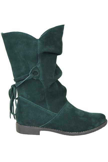 Damen-Winterstiefel, natürliches Veloursleder, Malachit 999 Z ElitaBut