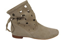 Schuhe Damen-Stiefeletten, natürliches Veloursleder, Beige 160 ElitaBut