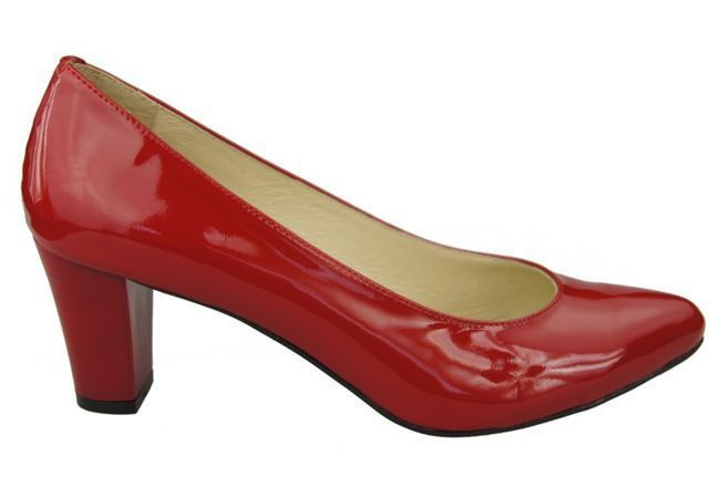 Damenschuhe Pumps Naturleder Roter Lack 974 ElitaBut